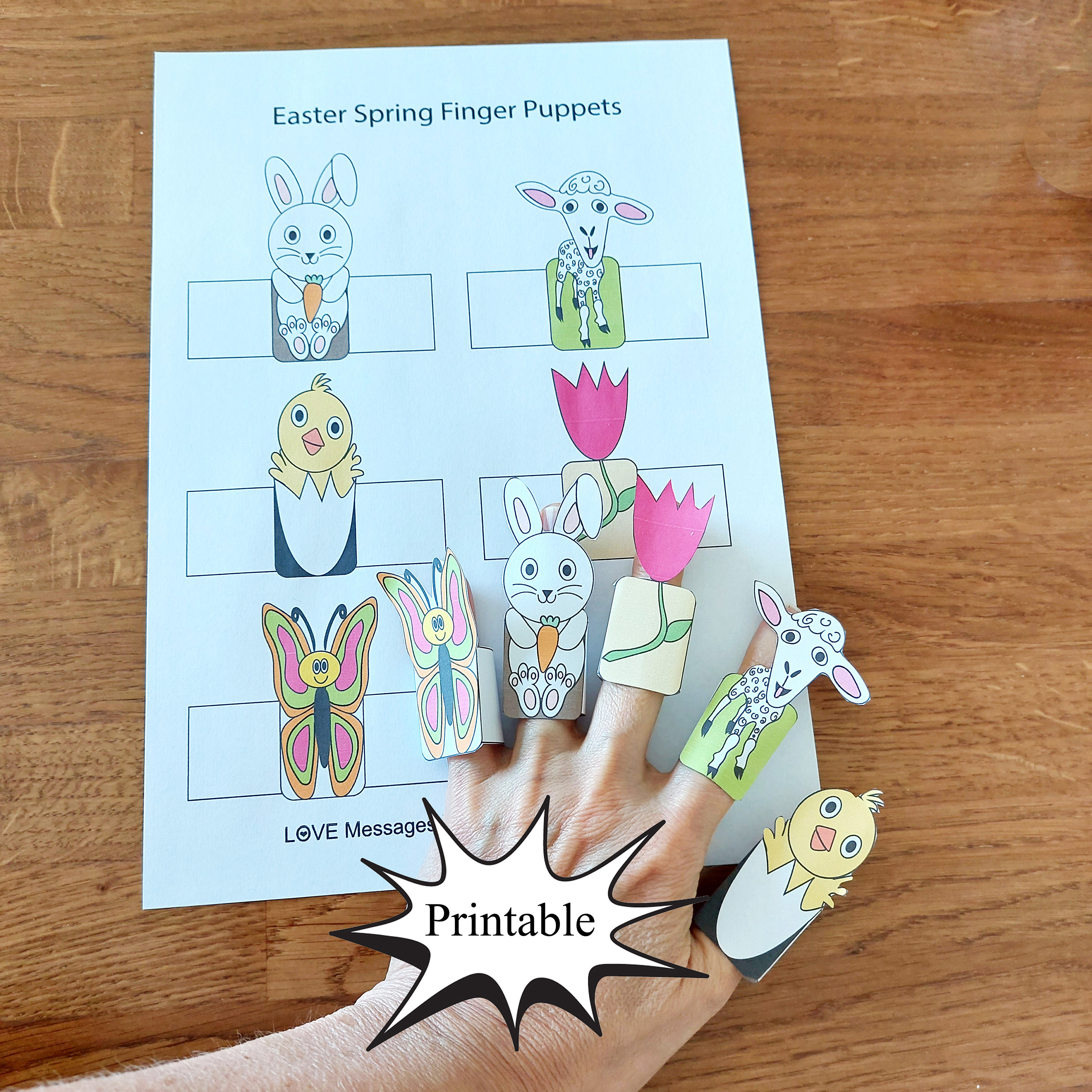 Printable Easter Spring Finger Puppets Instant Download DIY - Etsy ...