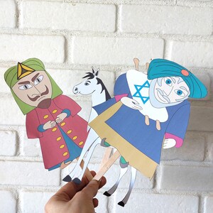 11 Printable Purim Puppets, Instant Download, Purim Download, Stick Puppets, Purim Gift for Kids ...