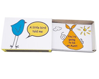 Futura tía, Anuncio de tía, Tarjeta para tía primeriza, Revelación de bebé, Tarjeta de nacimiento, Tarjeta de nacimiento, Revelación a la tía, Cuñada