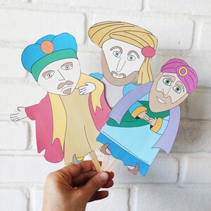 11 Printable Purim Puppets, Instant Download, Purim Download, Stick Puppets, Purim Gift for Kids ...