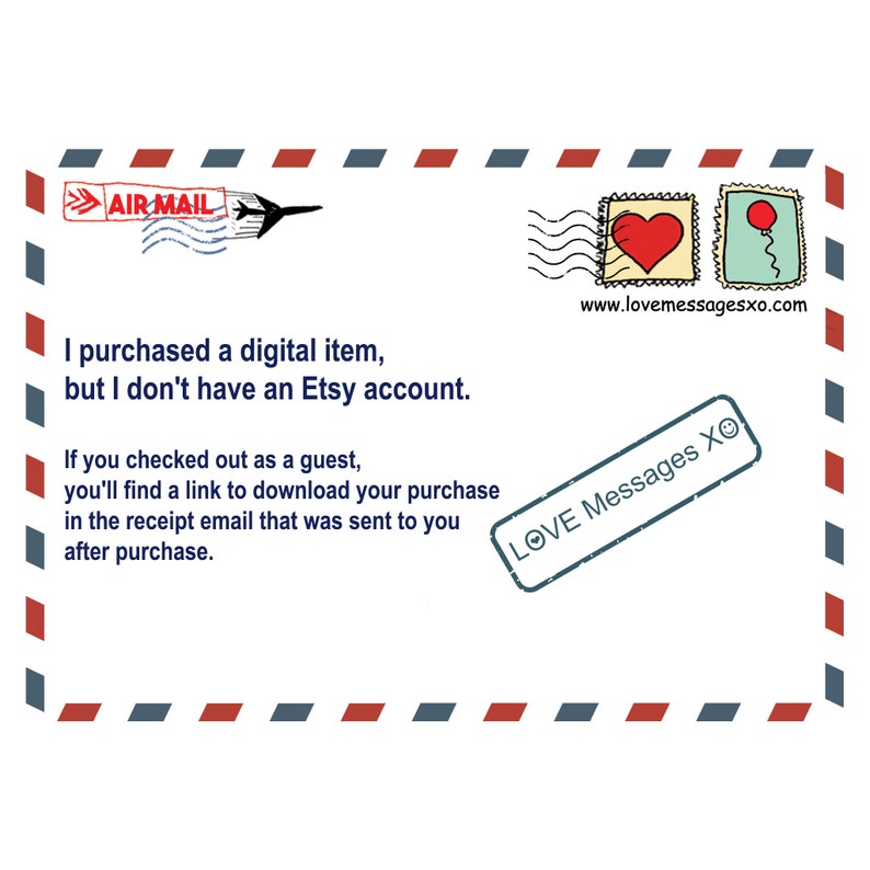 How to download your digital purchase if you don't have an Etsy account?