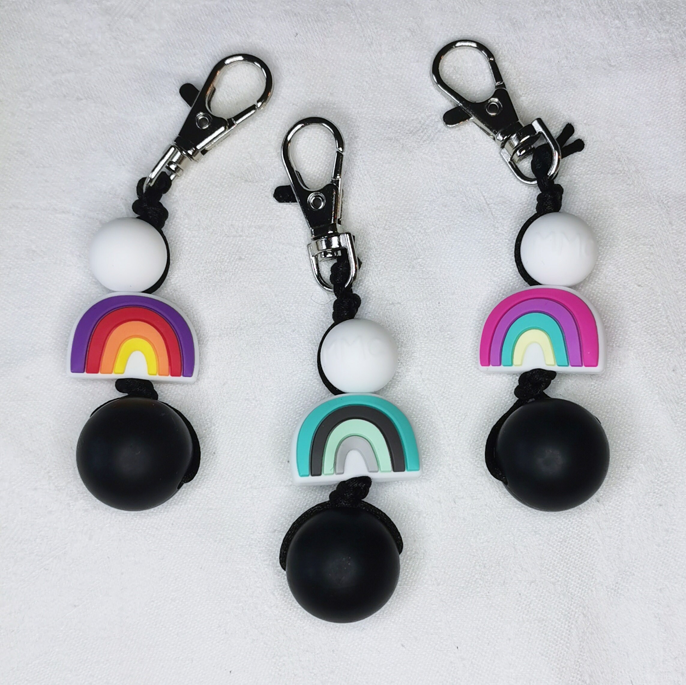 Rainbow Zipper Pulls / Small Fidget / Fidgets / Zipper Pulls / Etsy