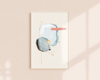 Abstrakt utskrivbar väggkonst, nedladdningsbart tryck, neutral modern utskrivbar, abstrakt mitten av århundradet modern konst, minimalistisk modern direktnedladdning