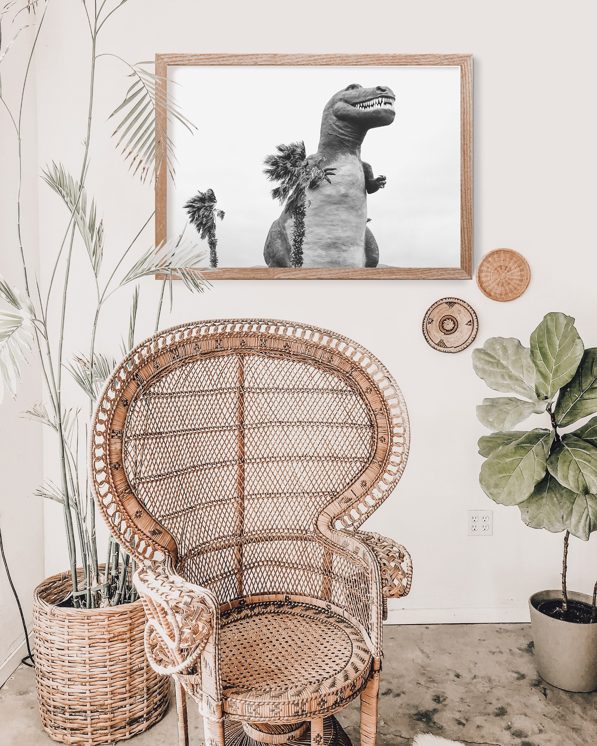 Dinosaur Decor Printable Dinosaur Print Black and White - Etsy