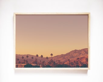 Palm Springs Landscape Photography, Extra Large Palm Springs Wall Art, Printable Photograph, Mountain Landscape, Mid Century Modern Wall Art