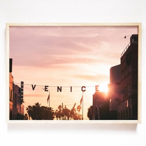 Venice Beach Art, Venice Beach Zeichen Print, druckbar, Schlafzimmer Boho Print, Boho Wanddekor, Los Angeles Wandkunst, großer Strand Print, Venice