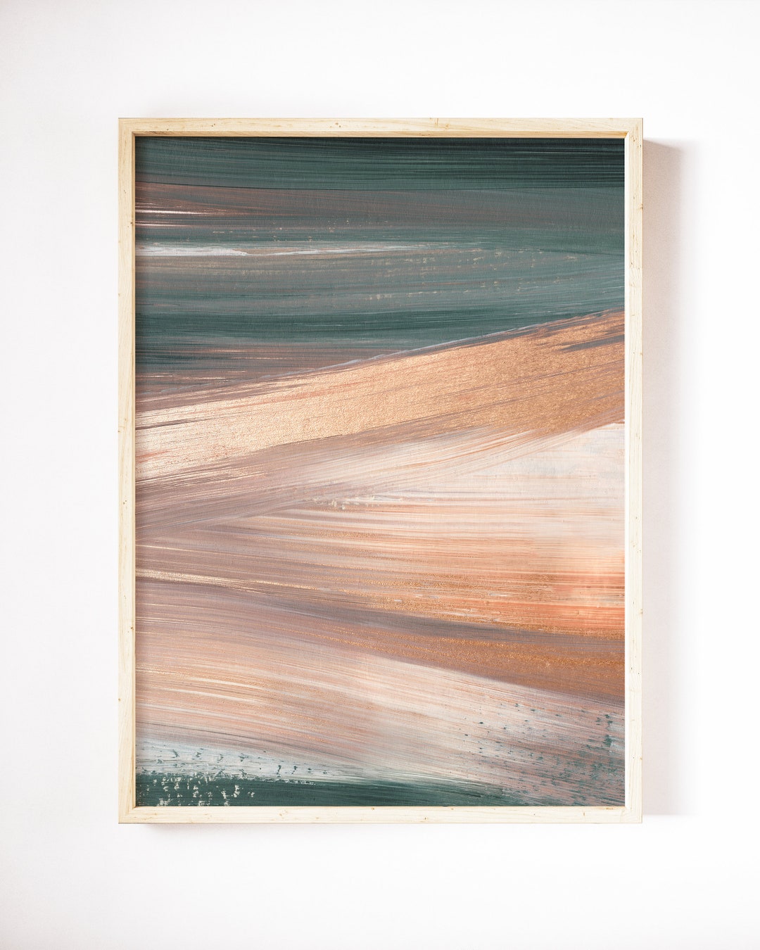 Paint Strokes Printable, Abstract Paint Print, Modern Wall Art, Rose