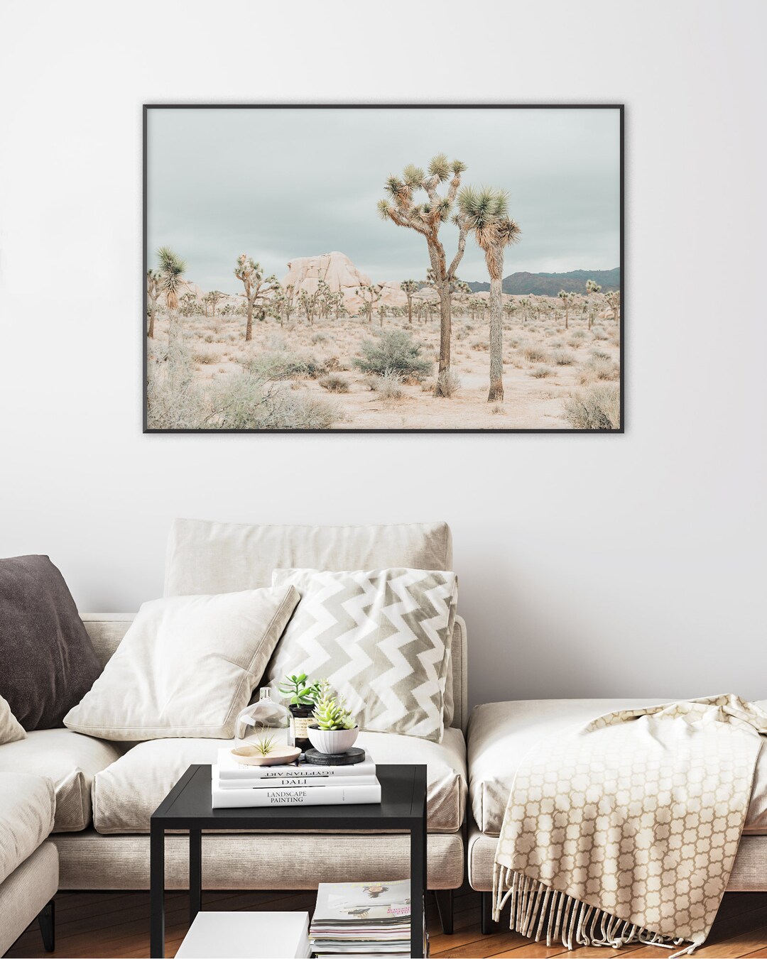 Joshua Tree Wall Art Joshua Tree Print Neutral Boho Wall Etsy