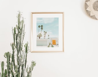 Palm Springs Door Print, Yellow Door Photo, Mid Century Modern Art, Famous Palm Springs Door, Mid Century Modern Decor, Modern Printable Art