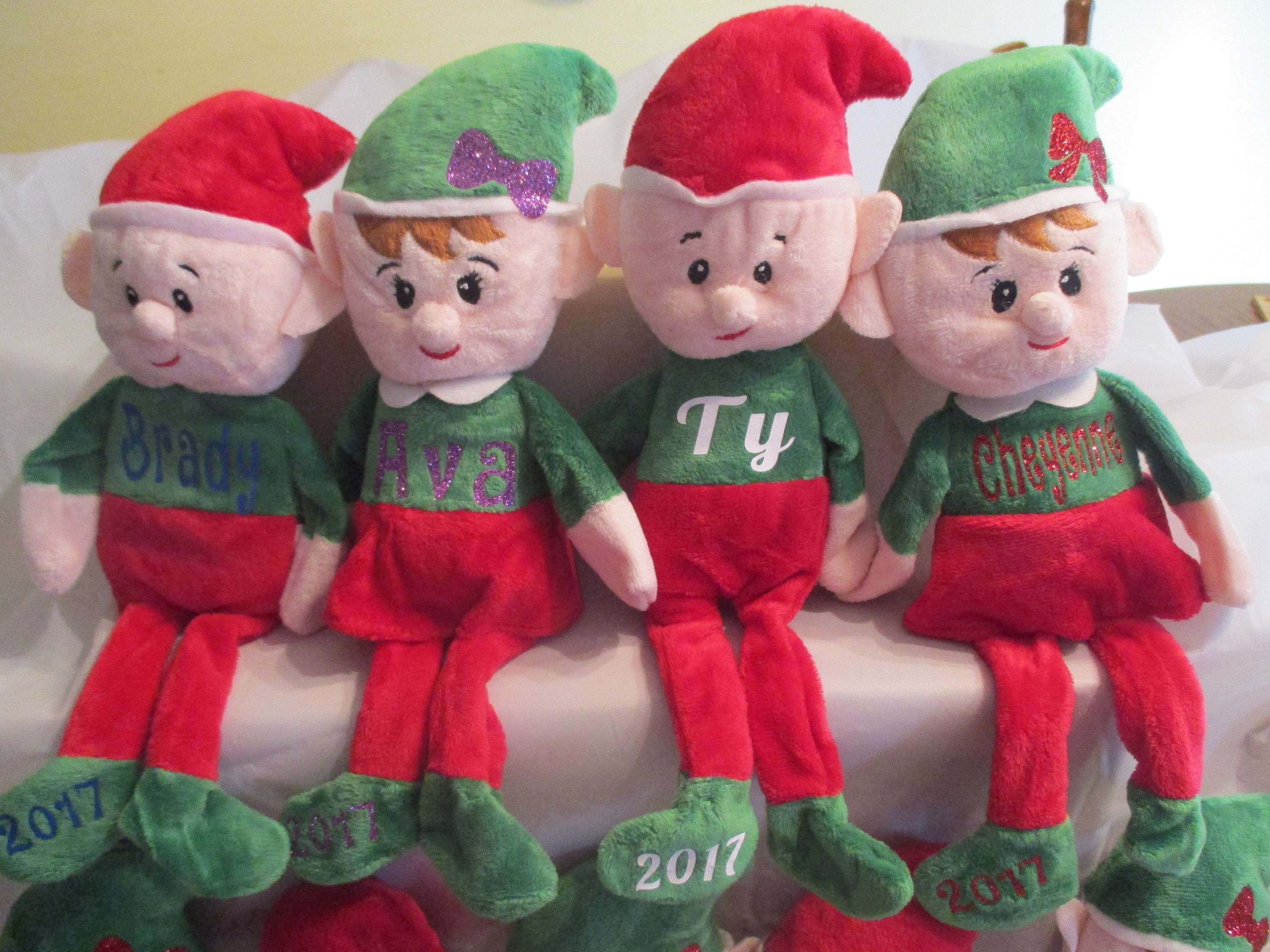 Christmas Elf and Friends Plushie Personalized Stocking | Etsy