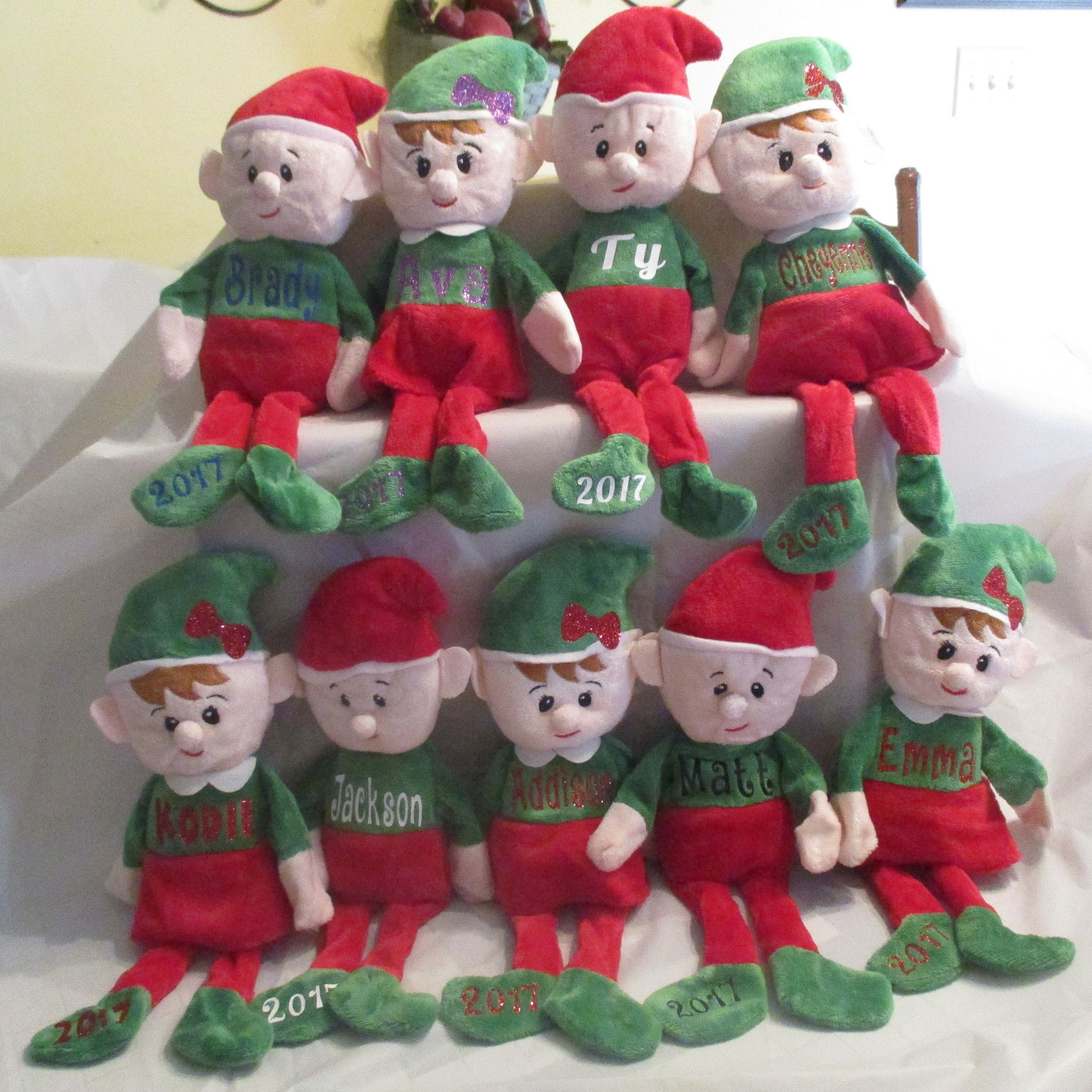 Christmas Elf and Friends Plushie Personalized Stocking Stuffer - Etsy