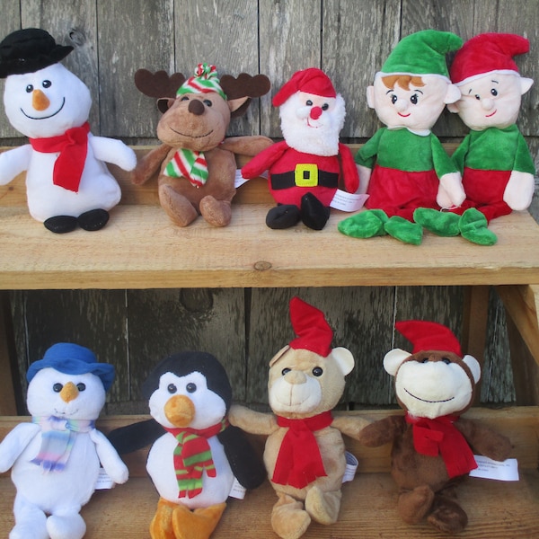 Christmas Elf and Friends Plushie Personalized Stocking Stuffer