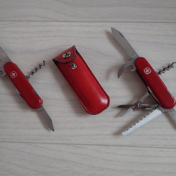 2 x Swiss army knife -  vintage WENGER Delemont pocket knife - Taschenmesser aus Sammlung - couteau - coltello - navaja - sackmesser - SAK