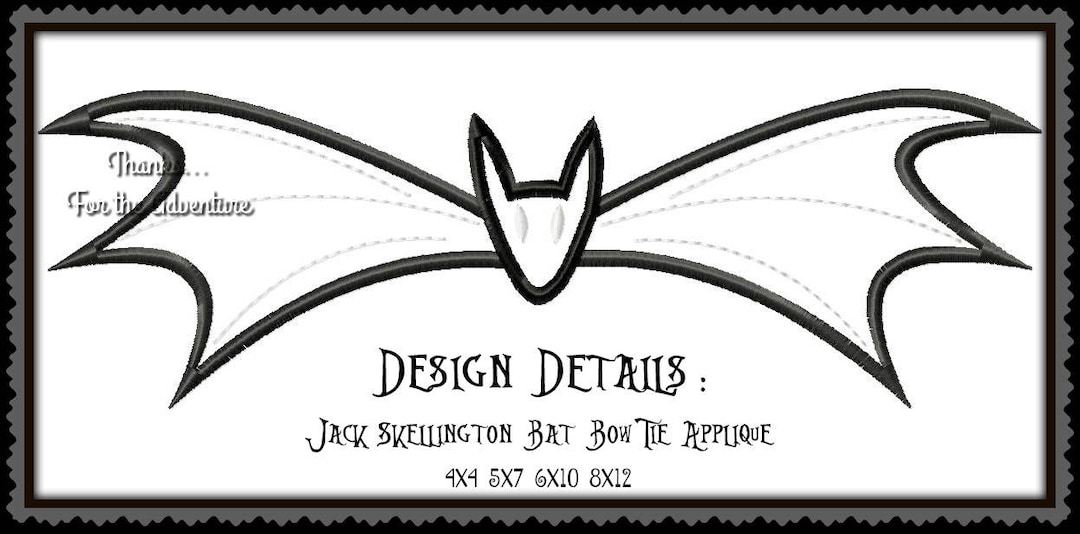 cosplay-jack-skellington-bat-bow-tie-from-nightmare-before-christmas-applique-digital-embroidery-machine-design-file-4x4-5x7-6x10-8x12-etsy