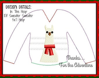 Llama Christmas Doll Sweater- As discussed on "Thanks For The Adventure Digital Design Boutique"