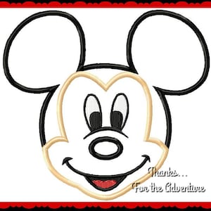 Mickey Mouse Face Patch Disney Mascot Character Craft Apparel Iron