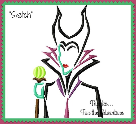 Maleficent Aus Dornroschen Bose Fee Skizze Digitale Etsy