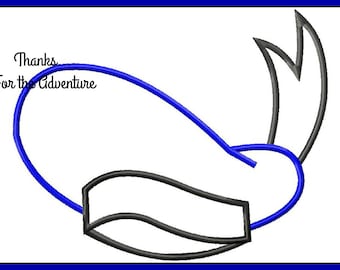 Cappello Paperino Macchina da Ricamo Digitale Applique Design File 4x4 5x7 6x10