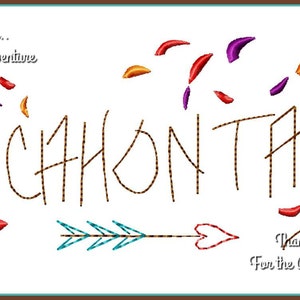 Pocahontas Autograph Digital Embroidery Machine  Design File 4x4 5x7 6x10