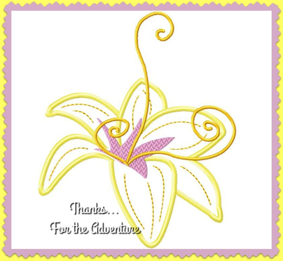 ラプンツェルの魔法の黄金の花、タングルド アップリケ デジタル刺繍機