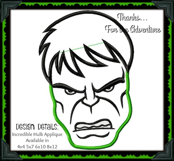 Marvel The Incredible Hulk Bruce Banner Avengers Applique Etsy