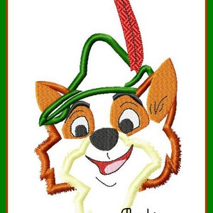 Robin Hood rävhuvud digital broderimaskin applikationsdesignfil 4x4 5x7 6x10