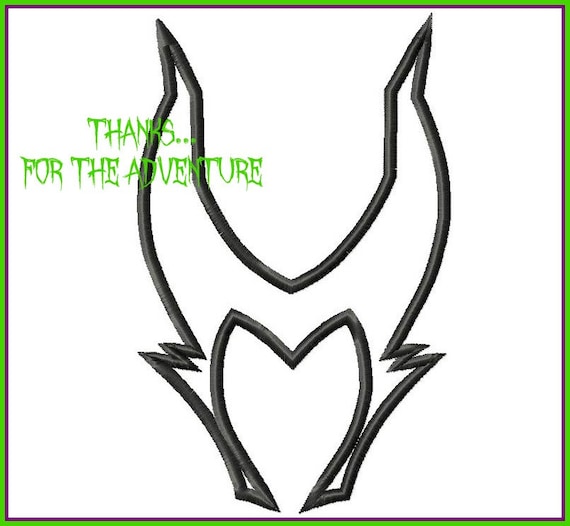 Maleficent Sleeping Beauty Princess Aurora Hat Horns Digital Embroidery Machine Applique Design File 4x4 5x7 6x10