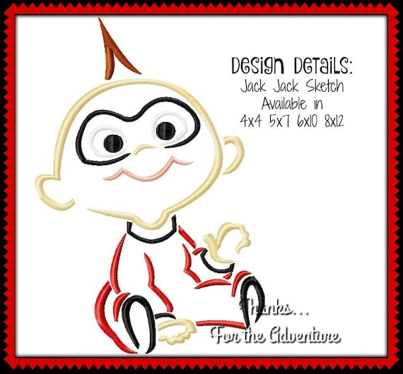 Baby Jack Jack the Superhero From the Incredibles II Sketch - Etsy