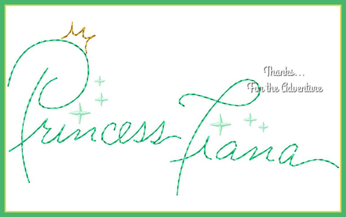 Princess Tiana From the Princess and the Frog Autograph Digital