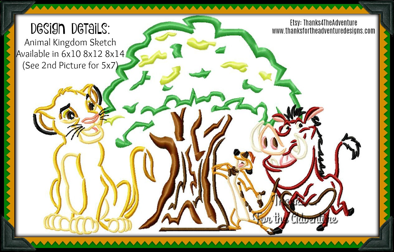 Animal Kingdom Tree of Life Lion King Simba Timon Pumba Digital ...