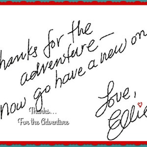 Gracias por la redacción de la aventura Carl y Ellie de Up Digital Embroidery Machine Applique Design File 4x4 5x7 6x10