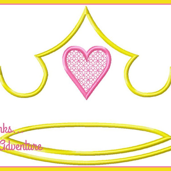 Sleeping Beauty Princess Aurora Crown Digital Embroidery Machine Applique Design File 4x4 5x7 6x10