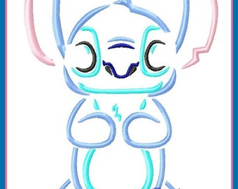 Stitch from Lilo and Stitch Sketch Digital Embroidery Machine Design File 4x4 5x7 6x10