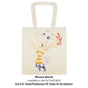 Phineas From Phineas and Ferb Sketch Digital Embroidery Machine Design