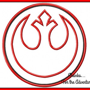 Star Wars Resistance Rebel Digital Embroidery Machine Applique Design File 4x4 5x7 6x10