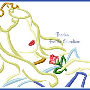 Princess Aurora from Sleeping Beauty Sketch Digital Embroidery Machine Design File 4x4 5x7 6x10