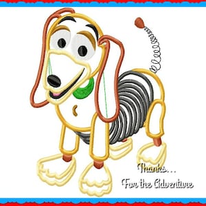 Toy Story Slinky Dog Digital Embroidery Machine Applique Design File 5x7 and 6x10 8x12