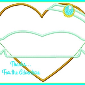 Princess Jasmine from Aladdin Heart Digital Embroidery Machine Applique Design File 4x4 5x7 6x10