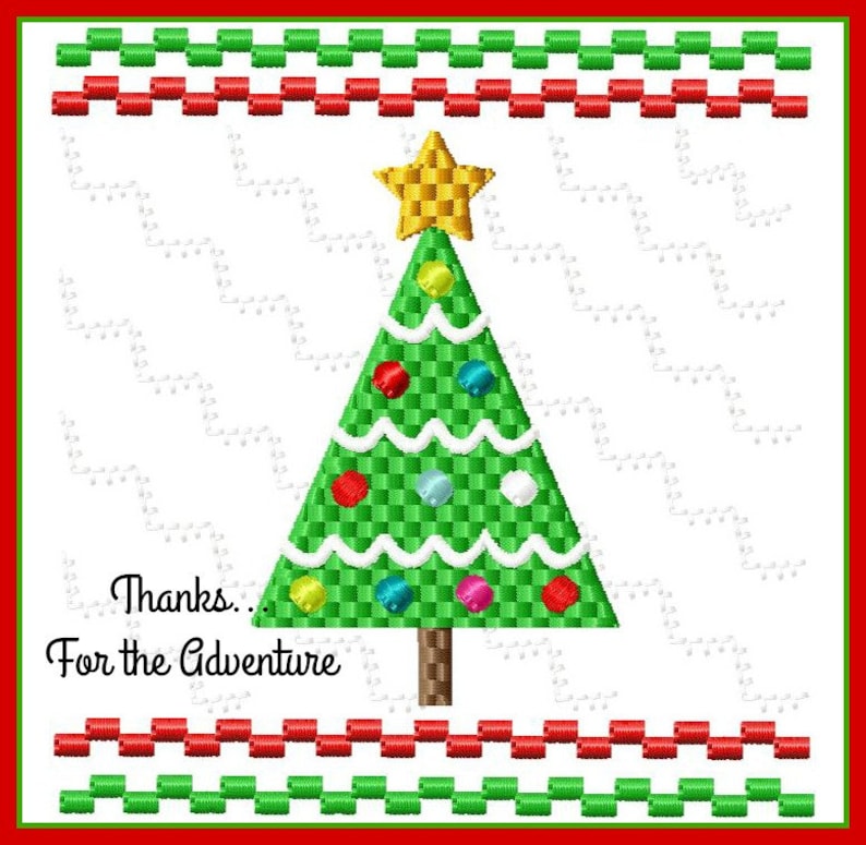Christmas Tree Faux Smocking Digital Embroidery Machine Design Etsy