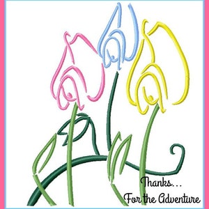 Alice in Wonderland Singing Three Fours Sketch Digital Embroidery Machine Design File 4x4 5x7 6x10