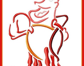 Sebastian from The Little Mermaid Sketch Digital Embroidery Machine Design File 4x4 5x7 6x10