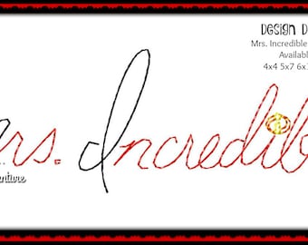 Elastigirl Mrs. Incredible the Superhero from The Incredibles II Autograph Digital Embroidery Machine Design File 4x4 5x7 6x10 8x12