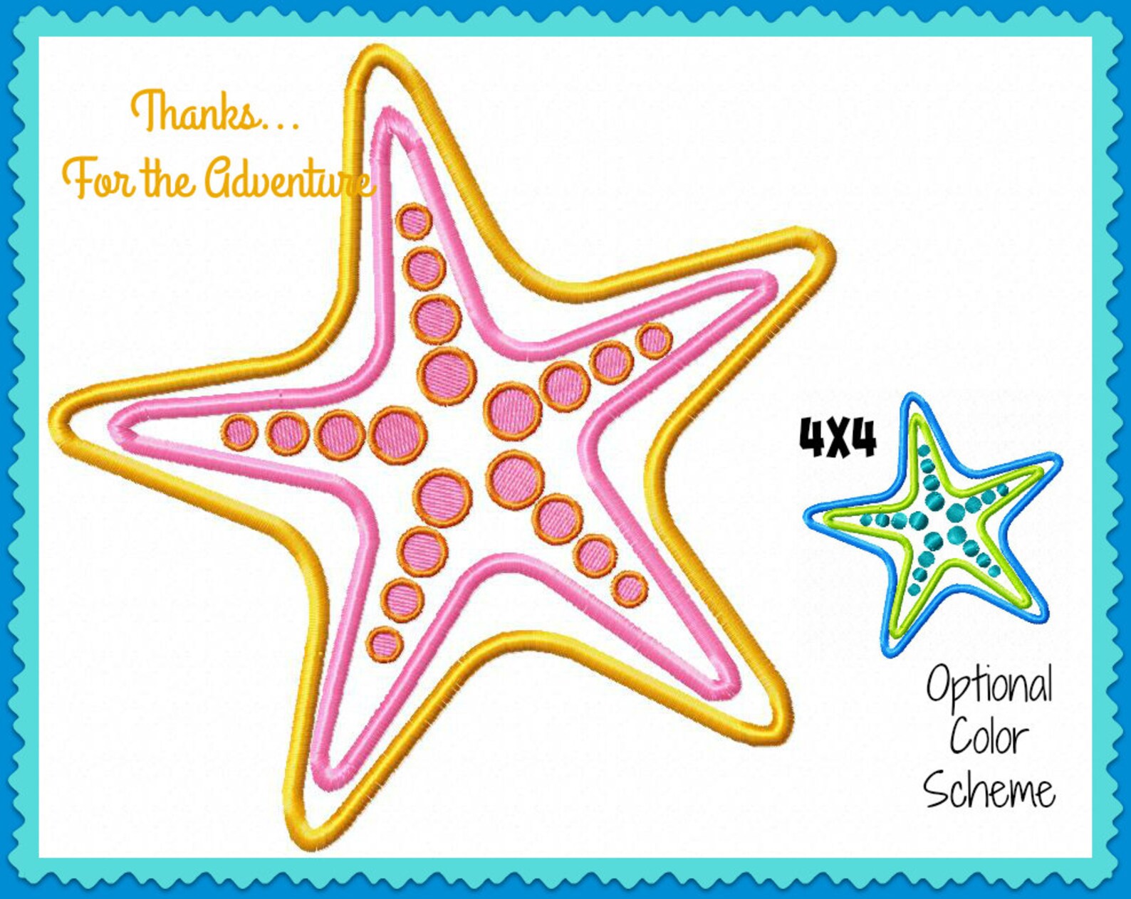 Under the Sea... Starfish Digital Embroidery Machine Applique Etsy