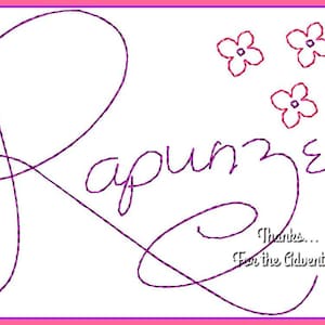 Rapunzel from Tangled Autograph Digital Embroidery Machine  Design File 4x4 5x7 6x10