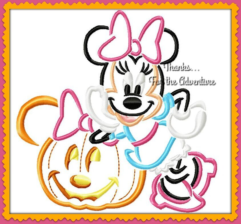 Halloween Minnie Mouse Pumpkin Jack O Lantern Digital - Etsy