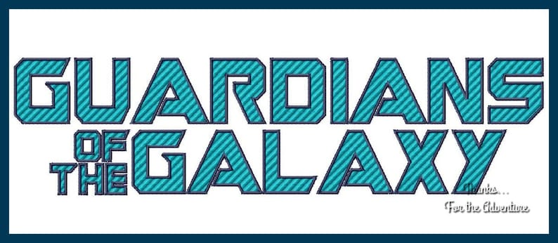 Guardians of the Galaxy Logo Digital Embroidery Machine Design File 4x4 5x7 6x10 image 1