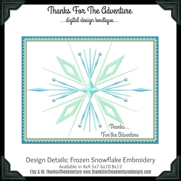 Queen Elsa Frozen 2 Snowflake Ice Cosplay Costume Dress Digital Embroidery Machine Design File 4x4 5x7 6x10 8x12