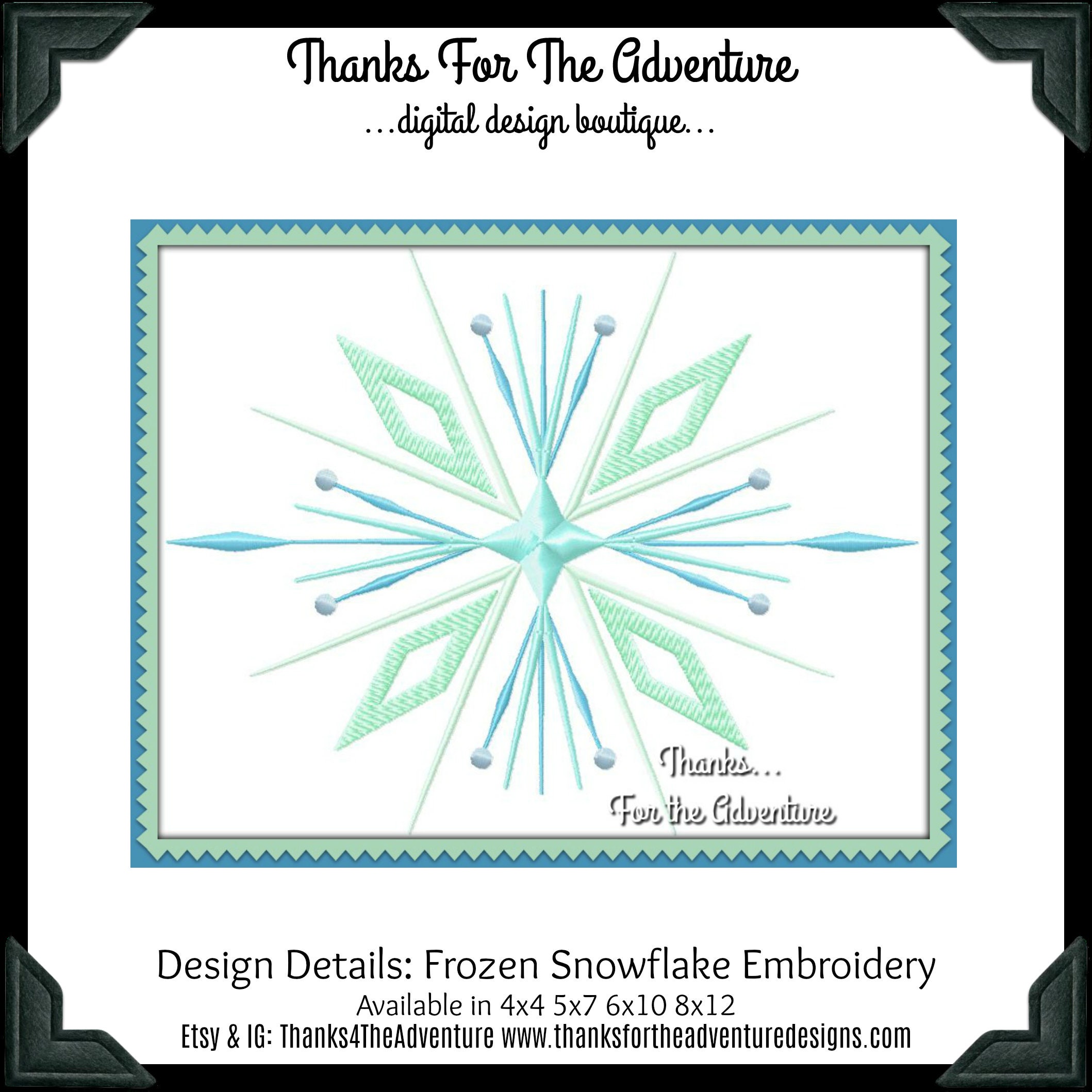 Frozen Snowflake Garland Large Frozen Snowflake Banner in 