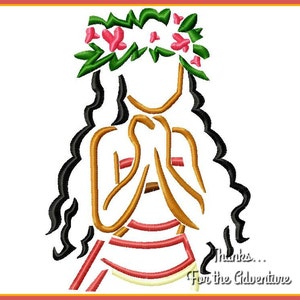Moana Sketch Digital Embroidery Machine Design File 4x4 5x7 6x10