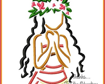 Moana Sketch Digital Embroidery Machine Design File 4x4 5x7 6x10